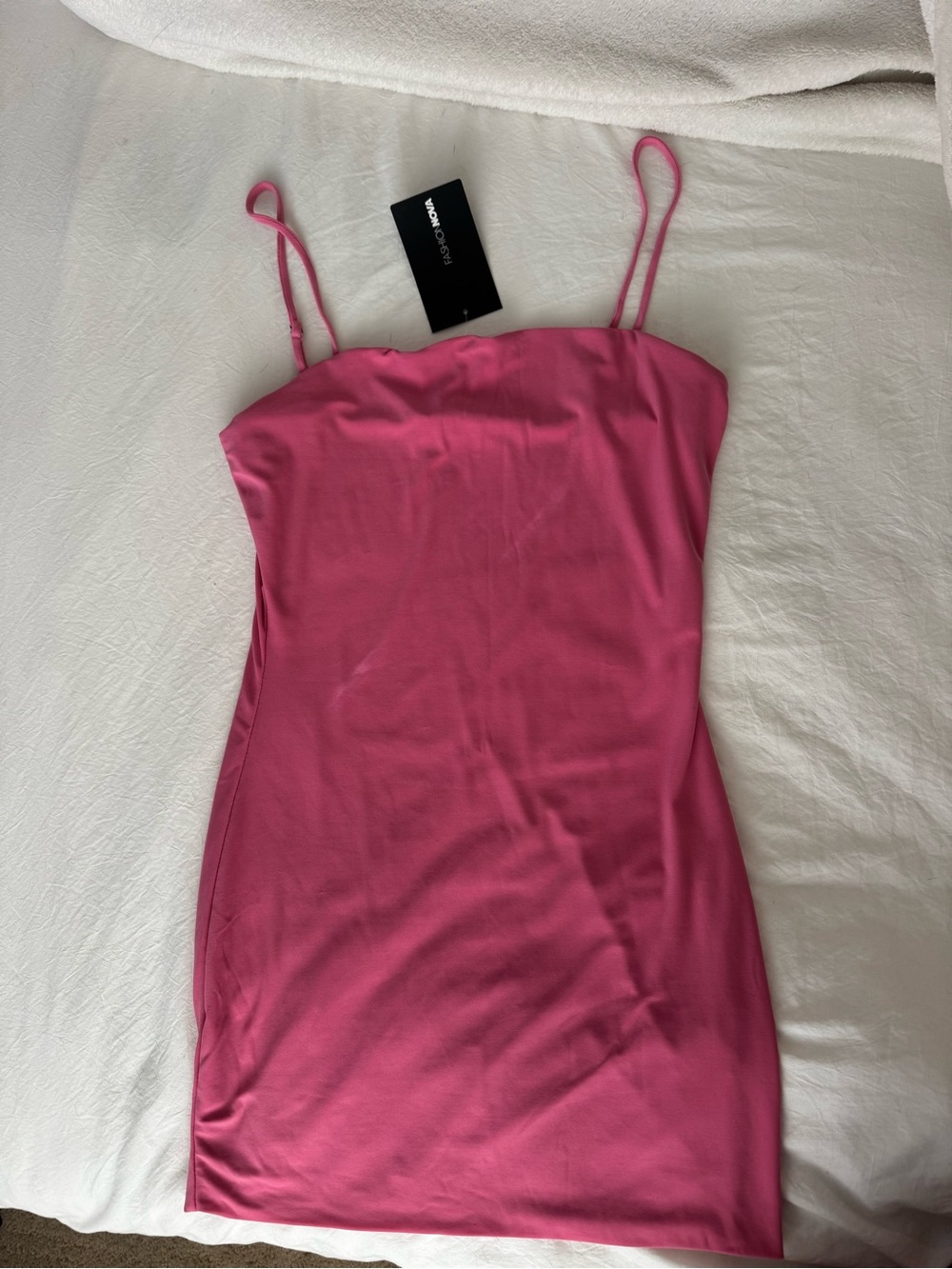 Fashion Nova Hot Pink Spaghetti-Strap Mini Dress